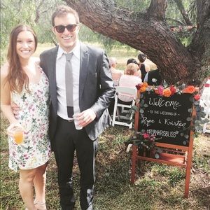 WAYF Floral Print White Dress